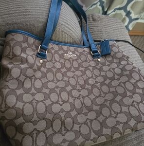 Coach Brown and Blue Women's Bag
